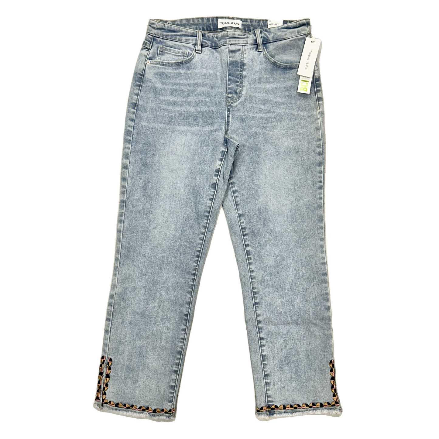 Jeans Straight By Tribal In Blue Denim, Size: 8