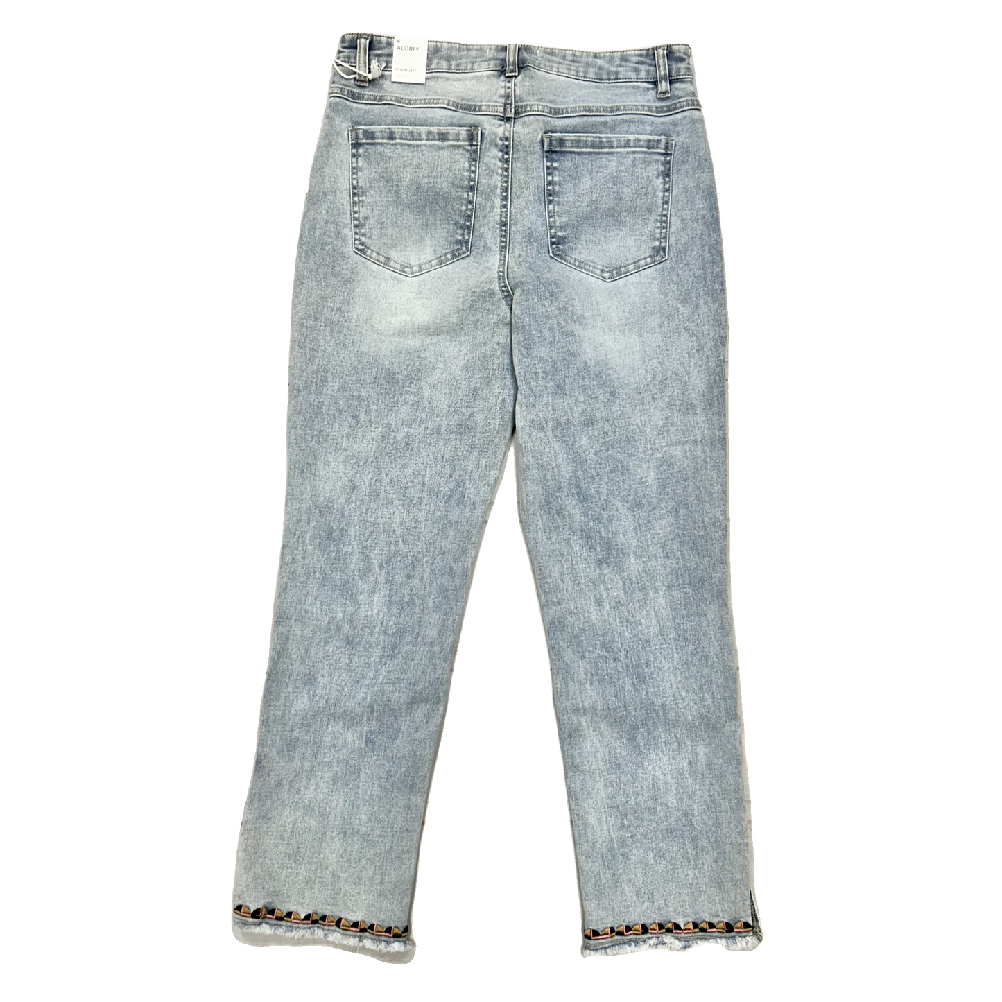 Jeans Straight By Tribal In Blue Denim, Size: 6