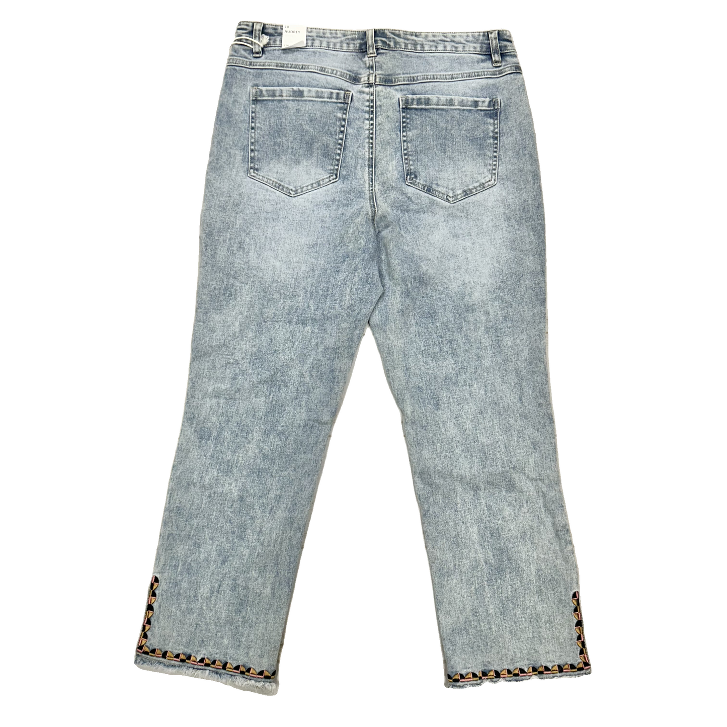 Jeans Straight By Tribal In Blue Denim, Size: 10