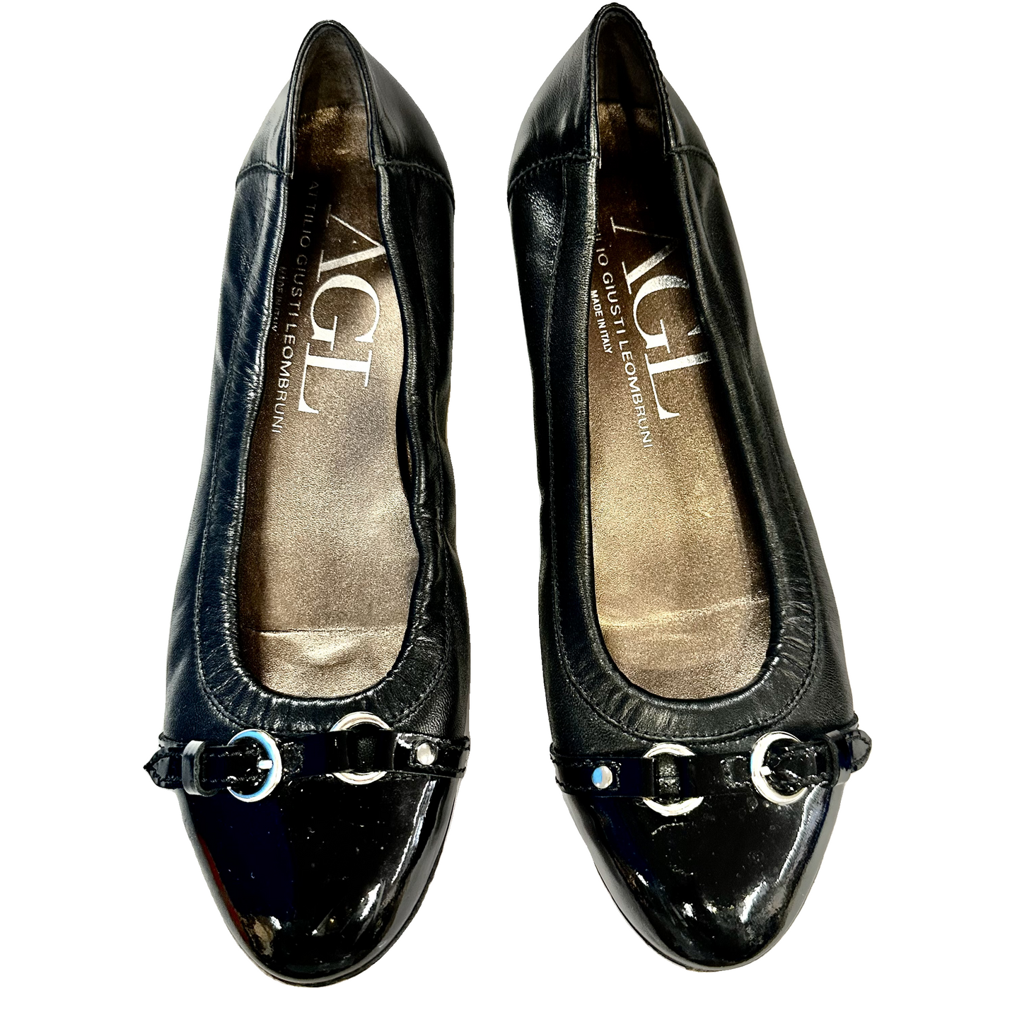 Shoes Flats By Agl In Black, Size: 8