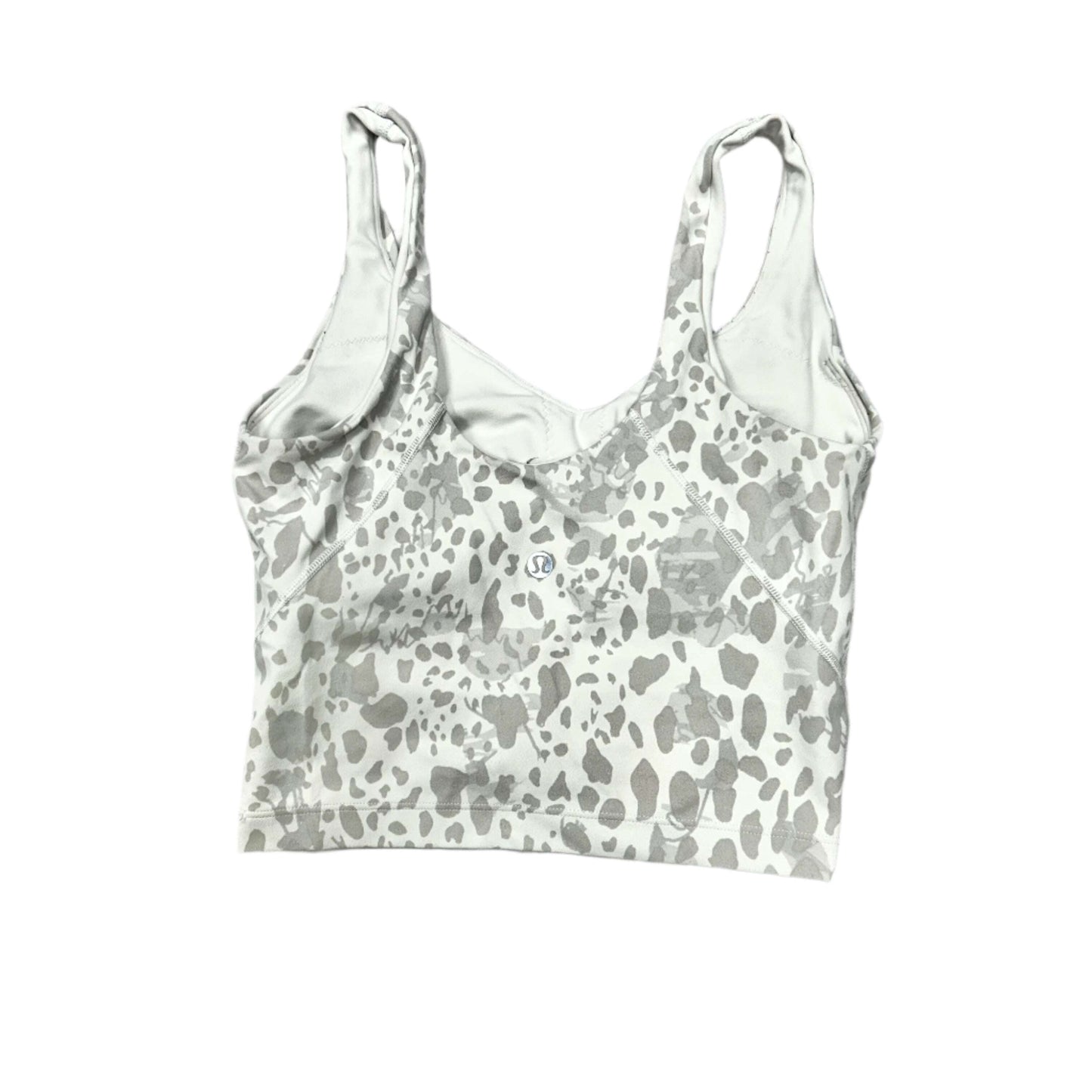 Athletic Bra By Lululemon In Grey & White, Size: S