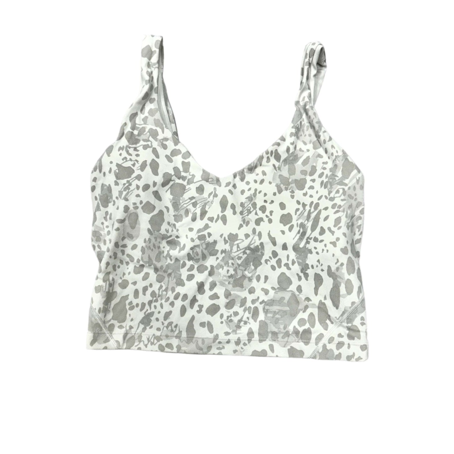 Athletic Bra By Lululemon In Grey & White, Size: S