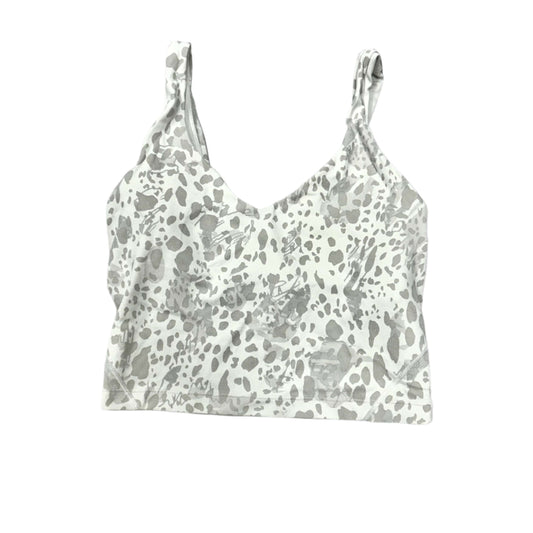 Athletic Bra By Lululemon In Grey & White, Size: S