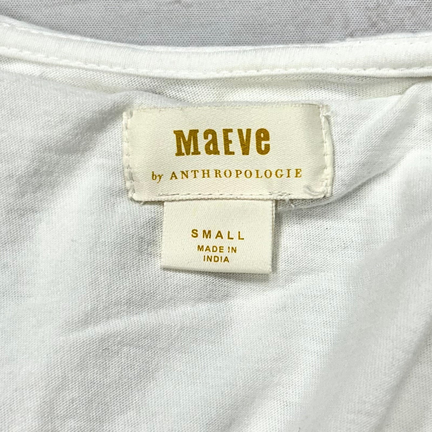 Top Short Sleeve By Maeve In White, Size: S