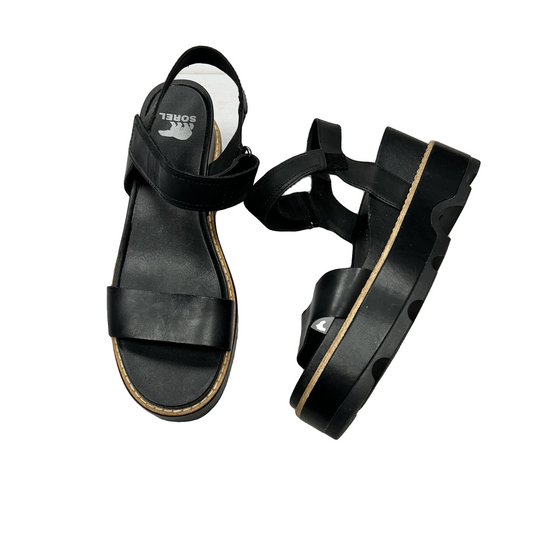 Sandals Heels Wedge By Sorel In Black, Size: 9