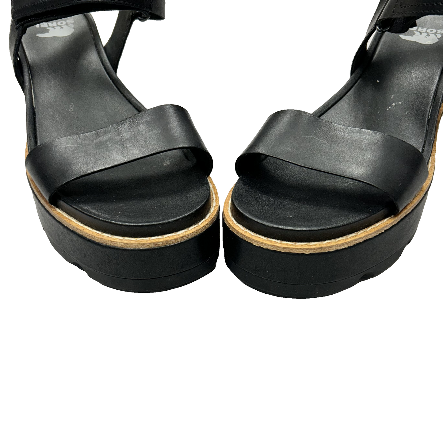 Sandals Heels Wedge By Sorel In Black, Size: 9