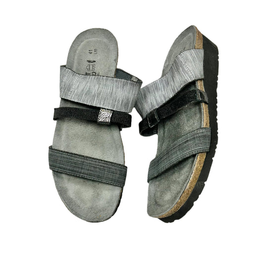 Sandals Heels Wedge By Naot In Black & Grey, Size: 10