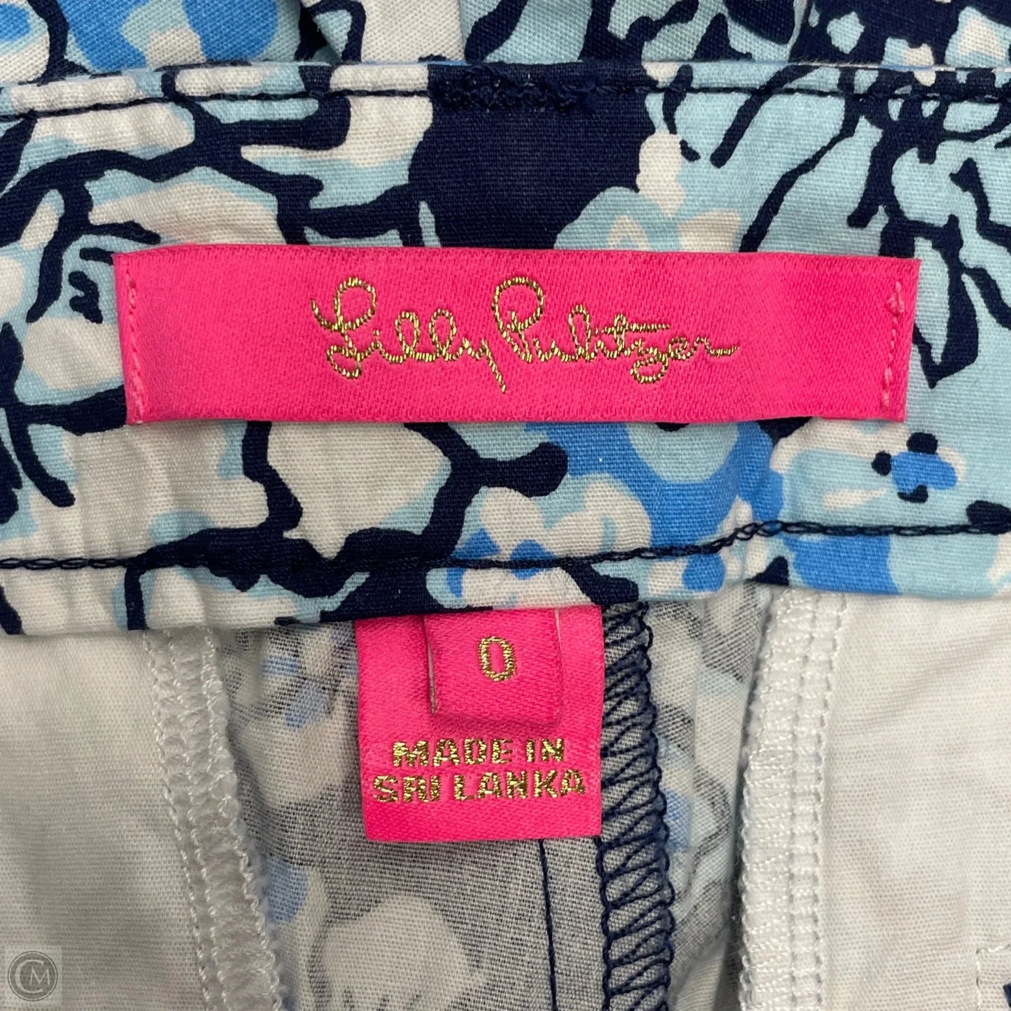 Shorts Designer By Lilly Pulitzer In Blue & White, Size: 0
