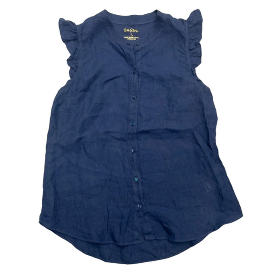 Top Sleeveless Designer By Lilly Pulitzer In Navy, Size: S