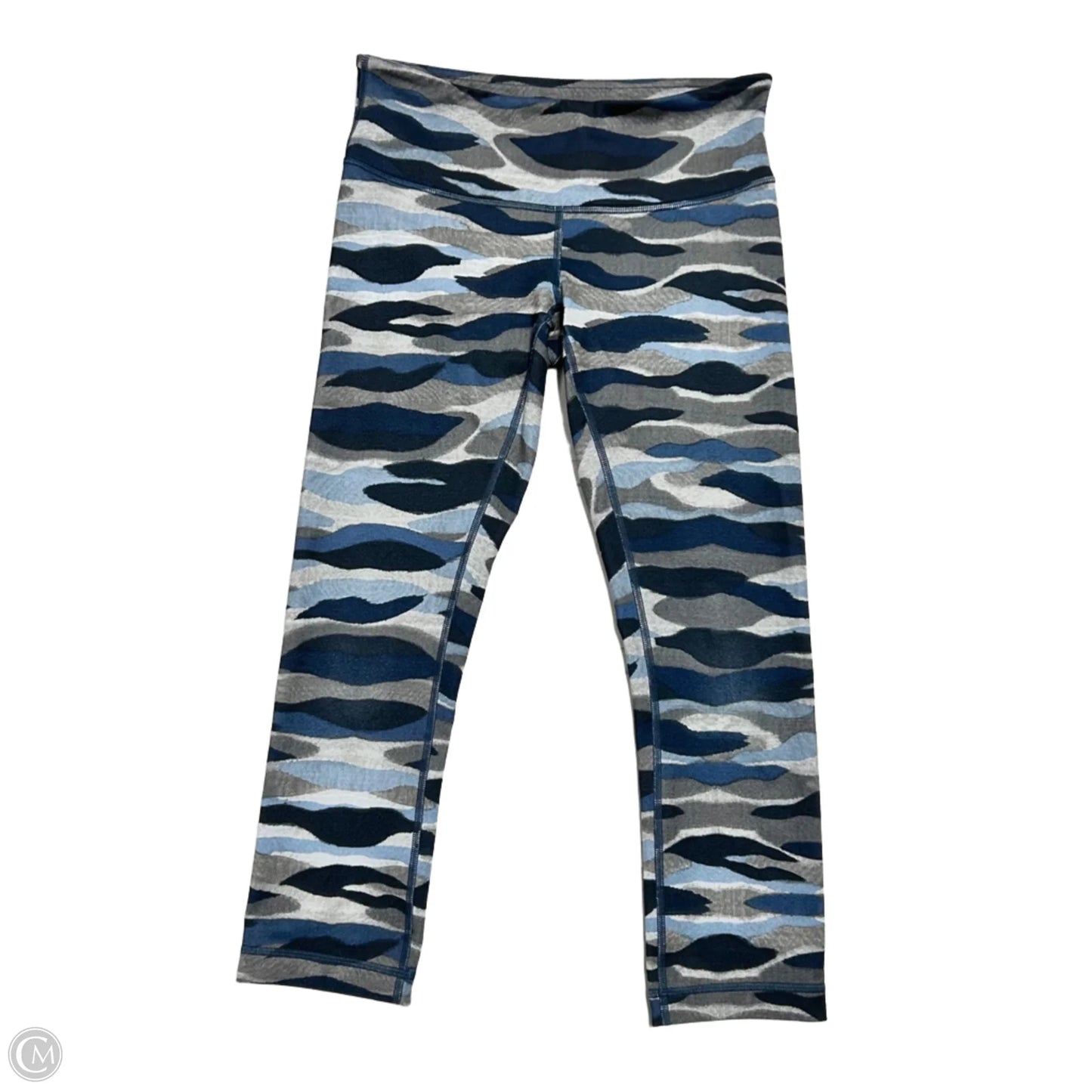 Athletic Leggings By Lululemon In Blue & Grey, Size: S