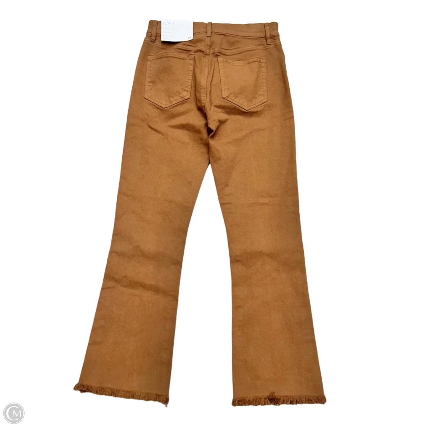 Jeans Cropped By Loft In Brown Denim, Size: 0