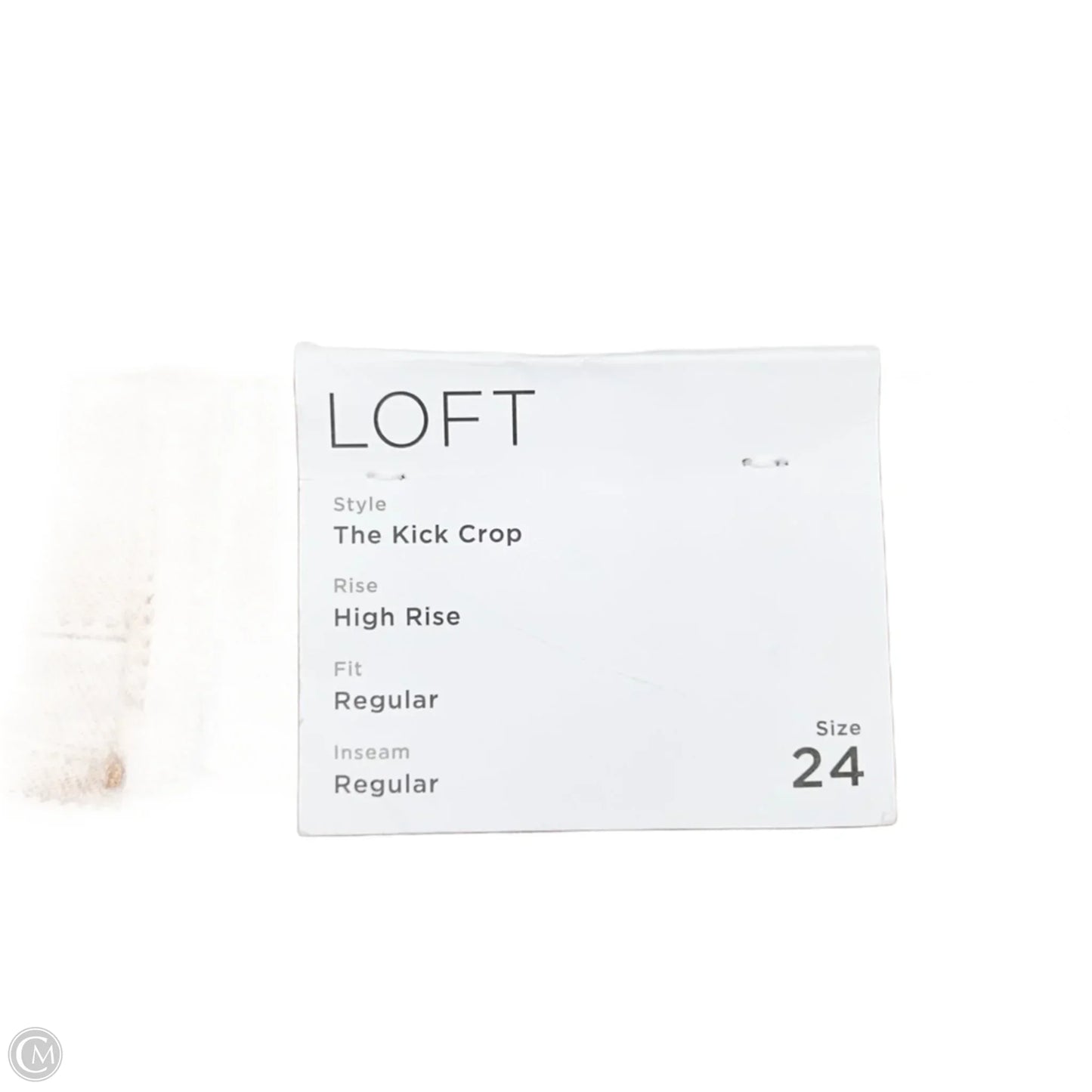 Jeans Cropped By Loft In Brown Denim, Size: 0