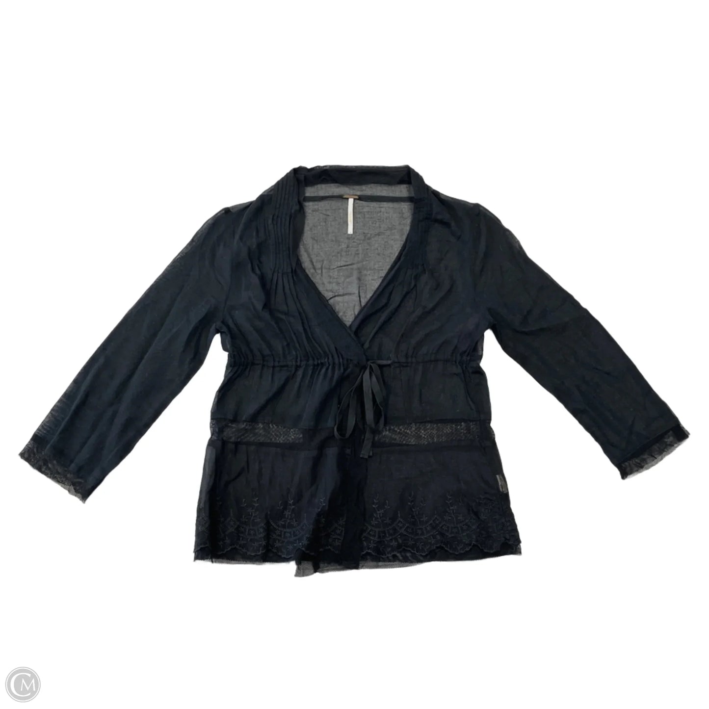 Top Long Sleeve By Free People In Black, Size: S