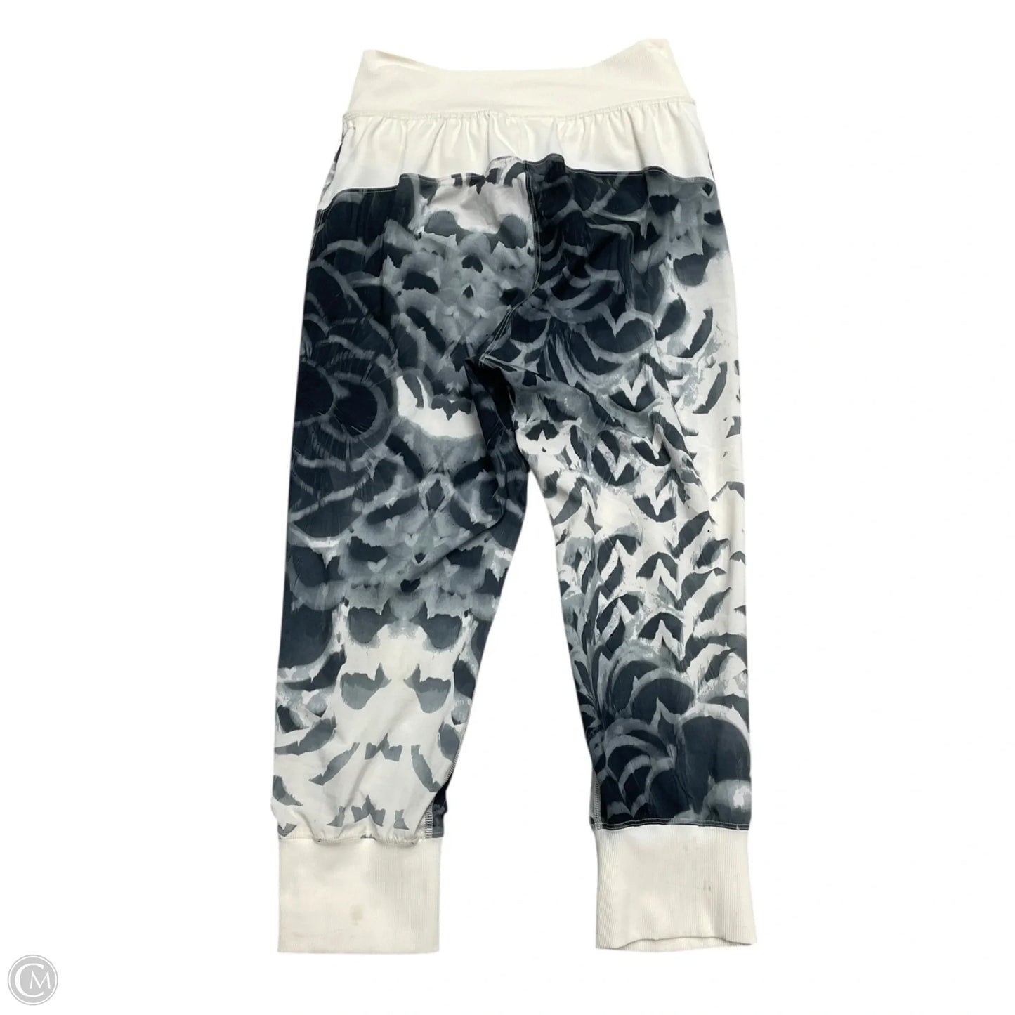 Athletic Pants By Lululemon In Cream & Grey, Size: S