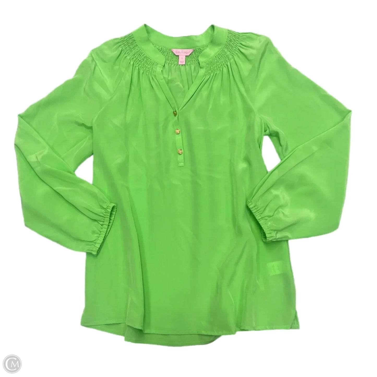 Top Long Sleeve Designer By Lilly Pulitzer In Green, Size: S