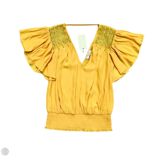 Top Short Sleeve By Ramy Brook In Yellow, Size: S