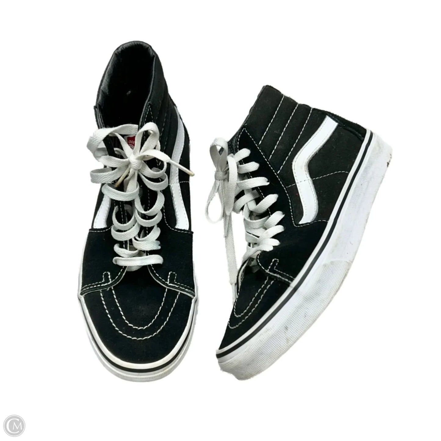 Shoes Sneakers By Vans In Black & White, Size: 8