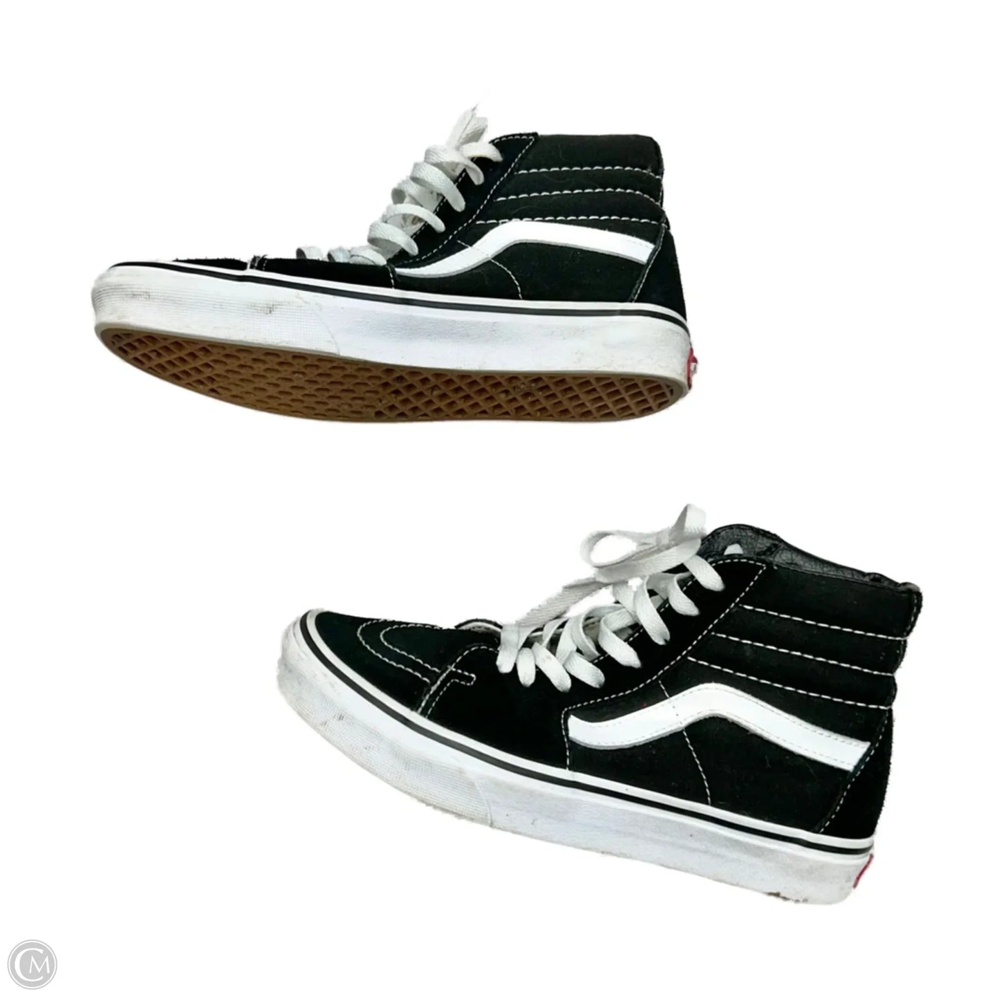 Shoes Sneakers By Vans In Black & White, Size: 8