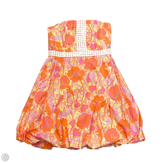 Dress Designer By Lilly Pulitzer In Orange & Pink, Size: M