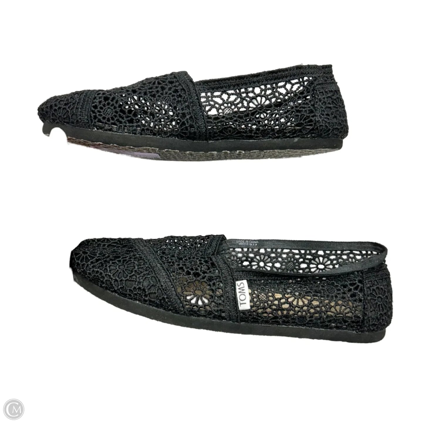 Shoes Flats By Toms In Black, Size: 7.5
