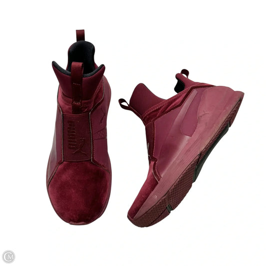Shoes Sneakers By Puma In Maroon, Size: 7.5