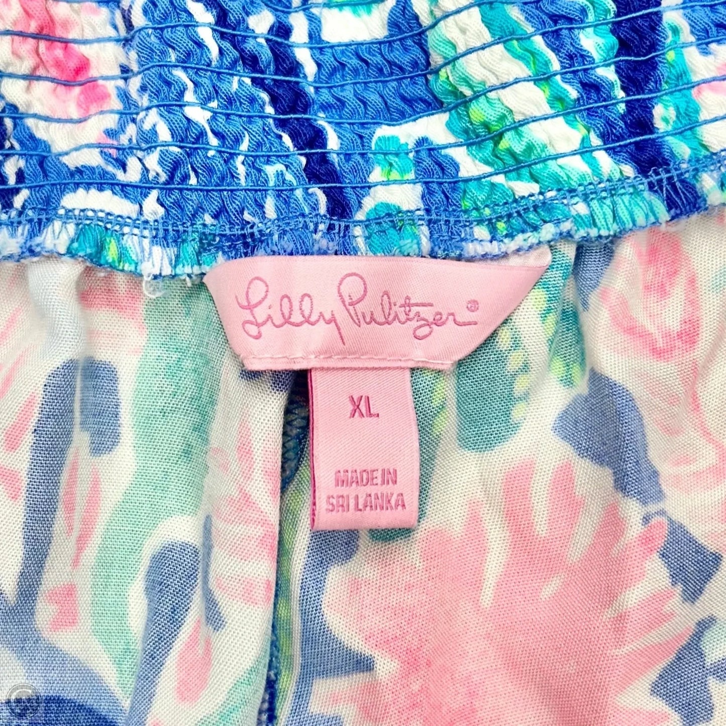 Shorts Designer By Lilly Pulitzer In Blue & Pink, Size: Xl