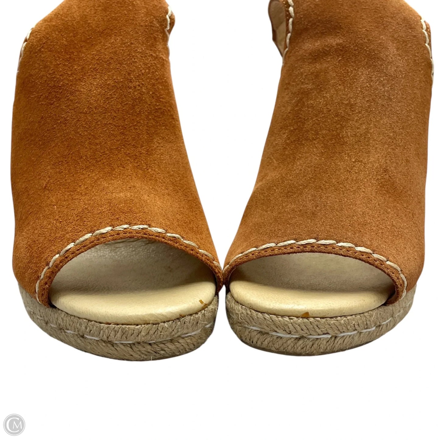 Sandals Heels Wedge By Chio In Tan, Size: 6