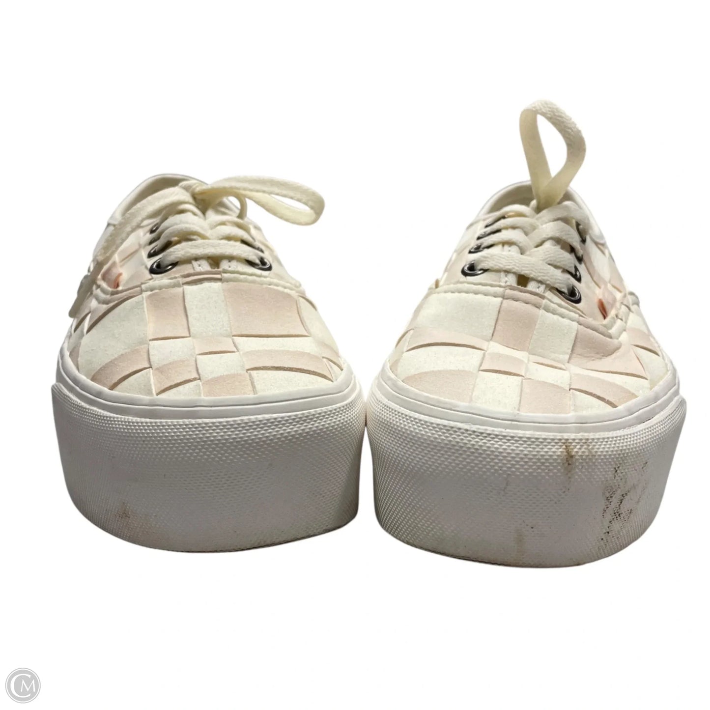 Shoes Sneakers Platform By Vans In Pink & White, Size: 5.5