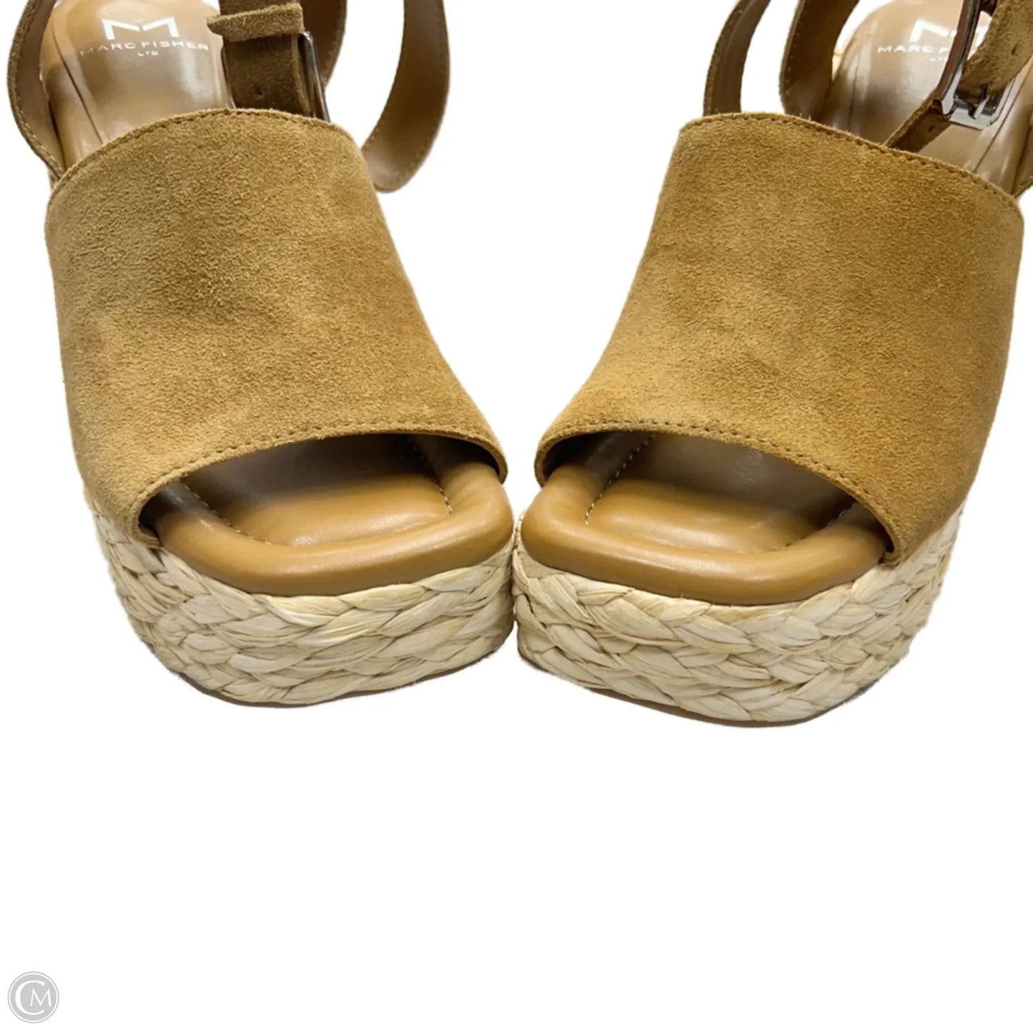 Sandals Heels Wedge By Marc Fisher In Tan, Size: 6