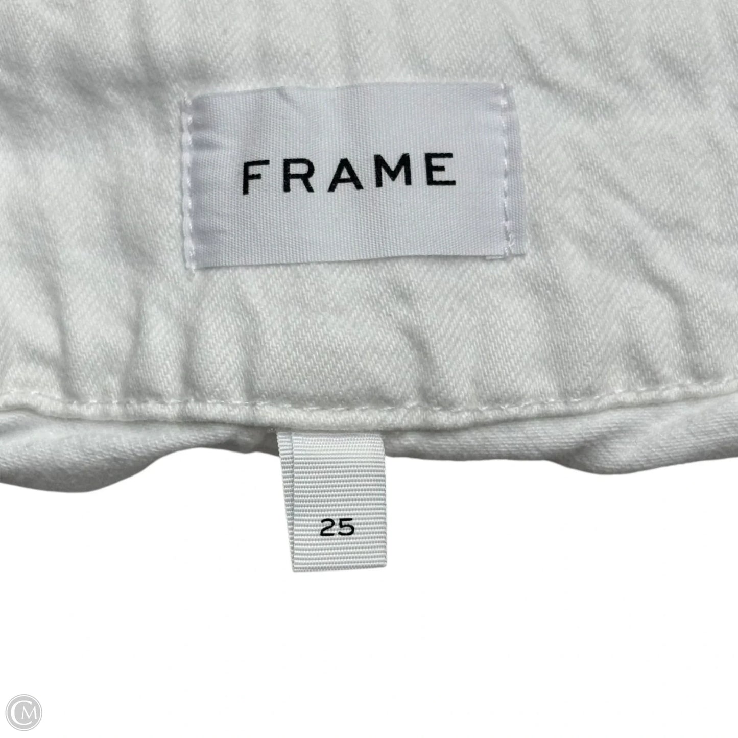 Shorts By Frame In White Denim, Size: 0