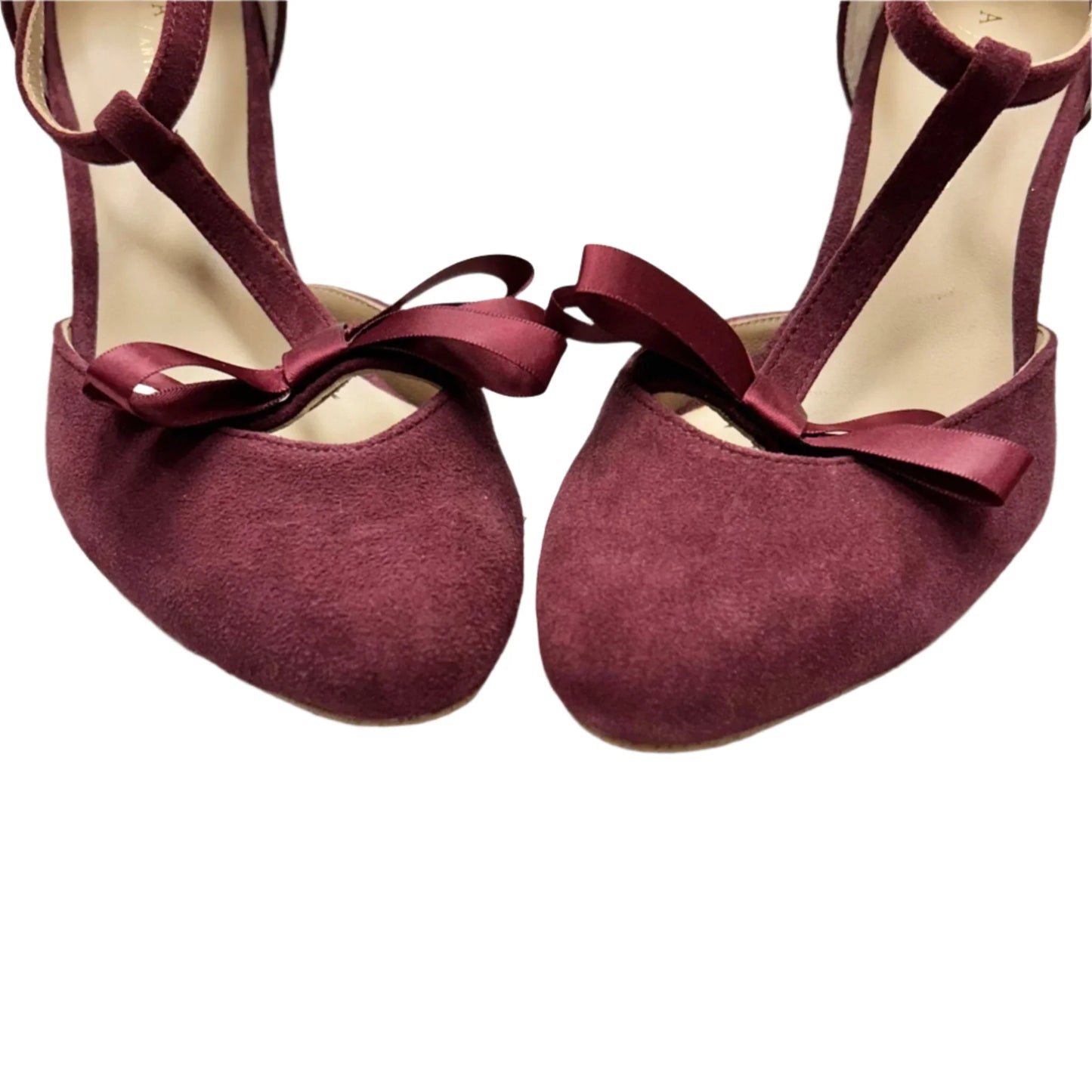 Shoes Heels Stiletto By Anthropologie In Maroon, Size: 8