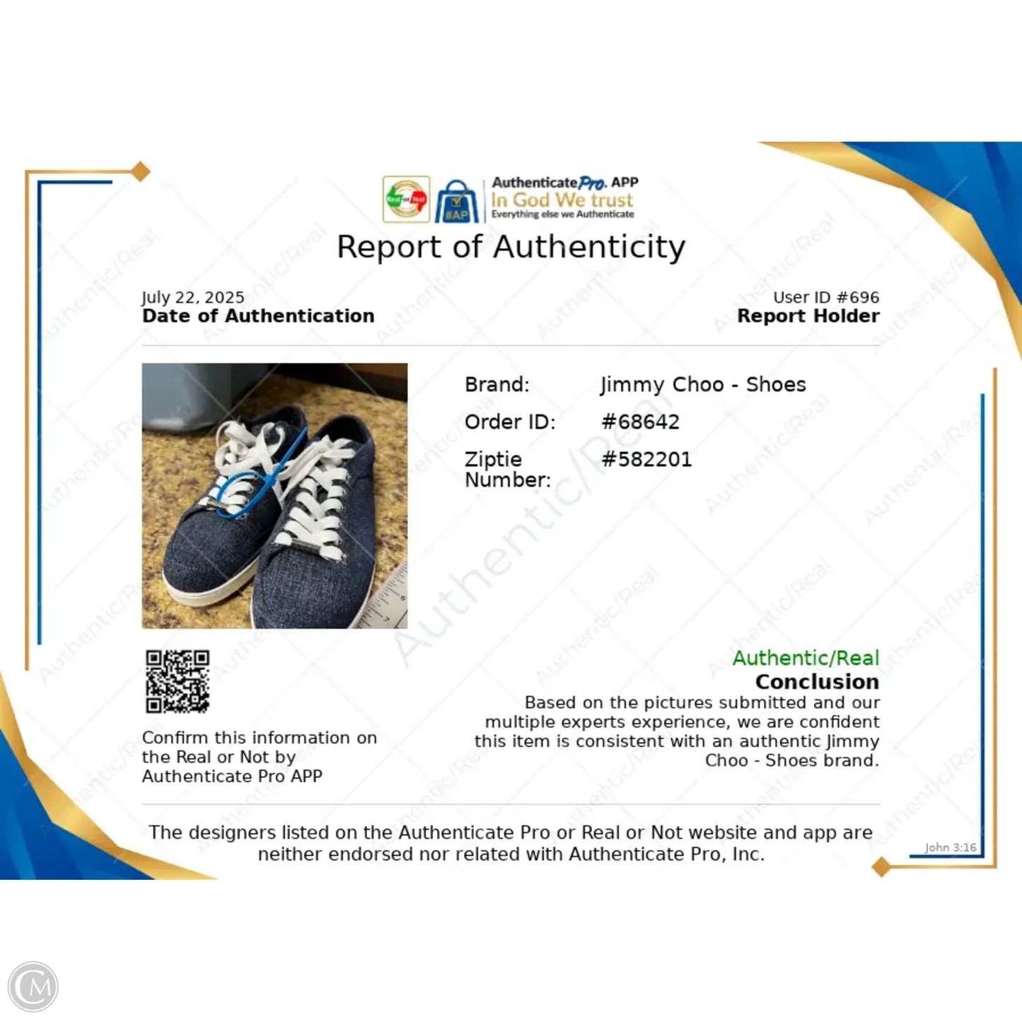 Shoes Luxury Designer By Jimmy Choo In Blue Denim, Size: 6.5