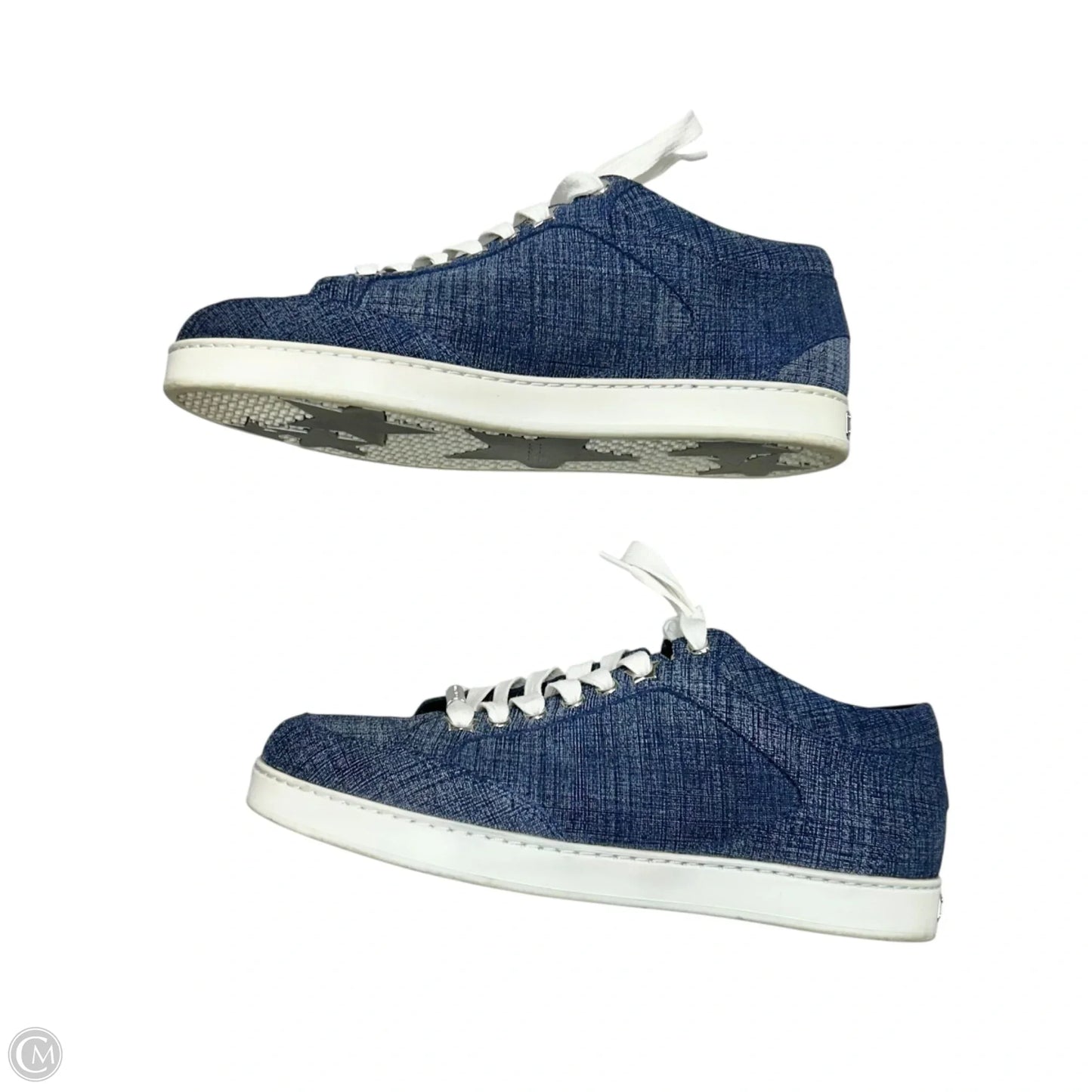 Shoes Luxury Designer By Jimmy Choo In Blue Denim, Size: 6.5