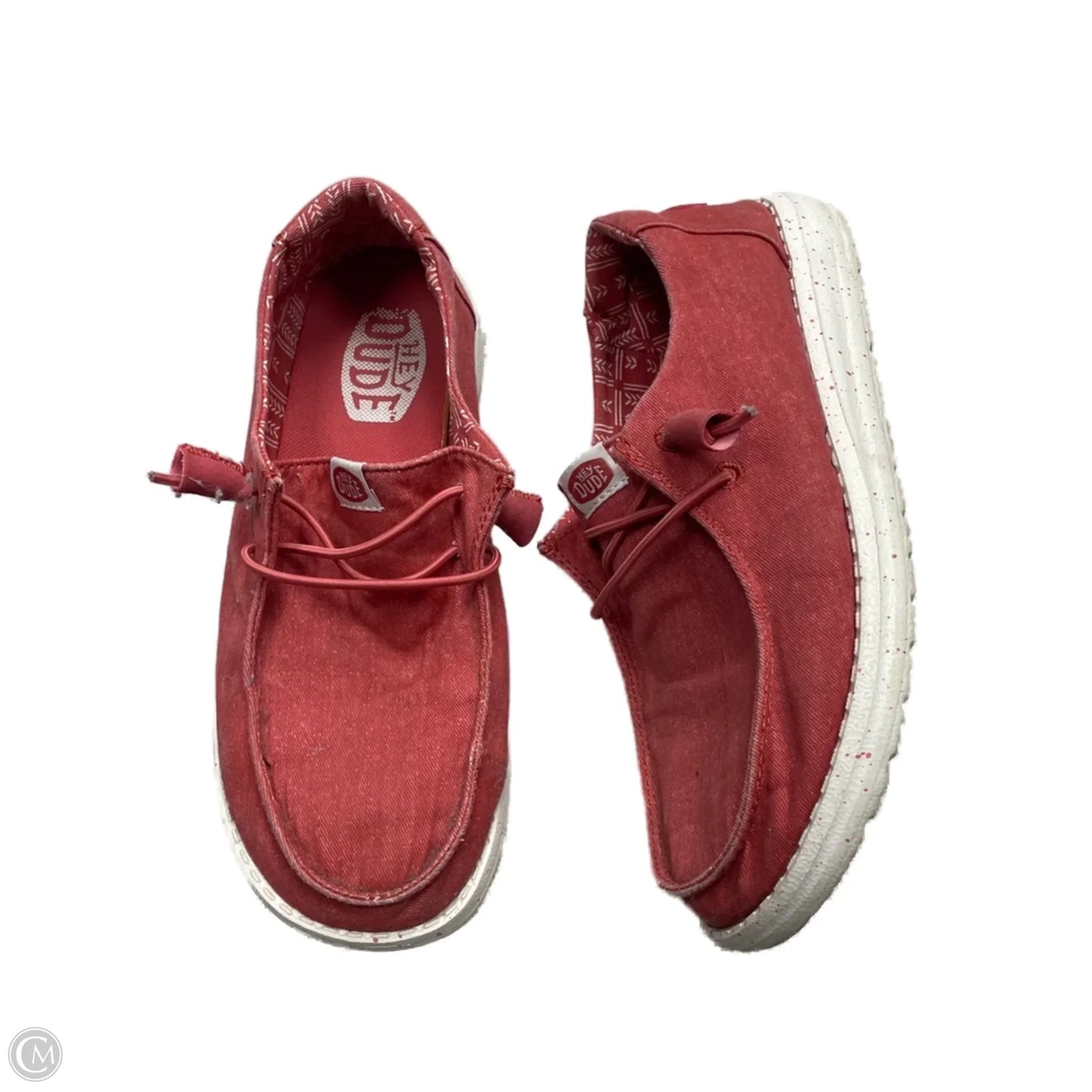 Shoes Flats By Hey Dude In Red, Size: 7