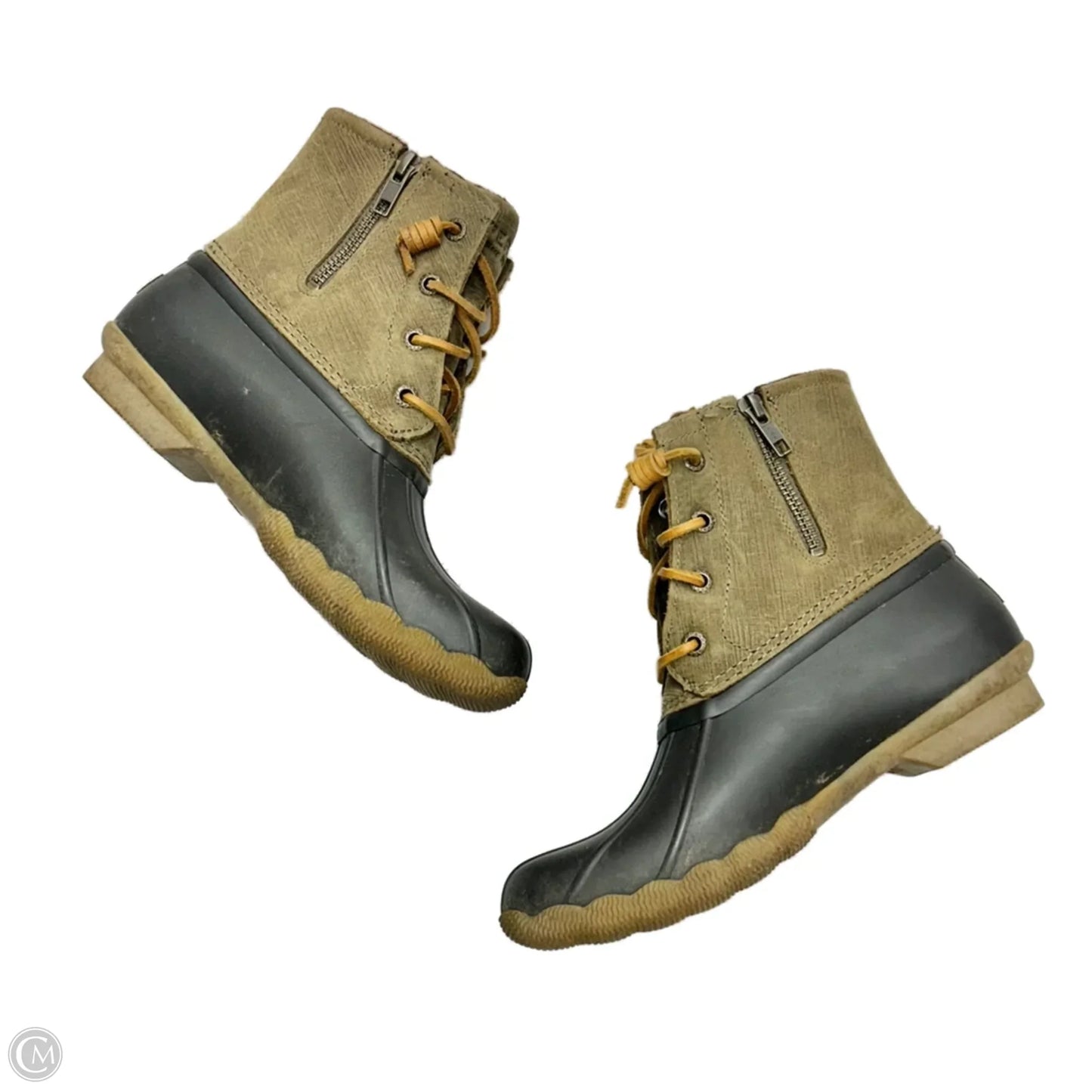 Boots Rain By Sperry In Green & Grey, Size: 6