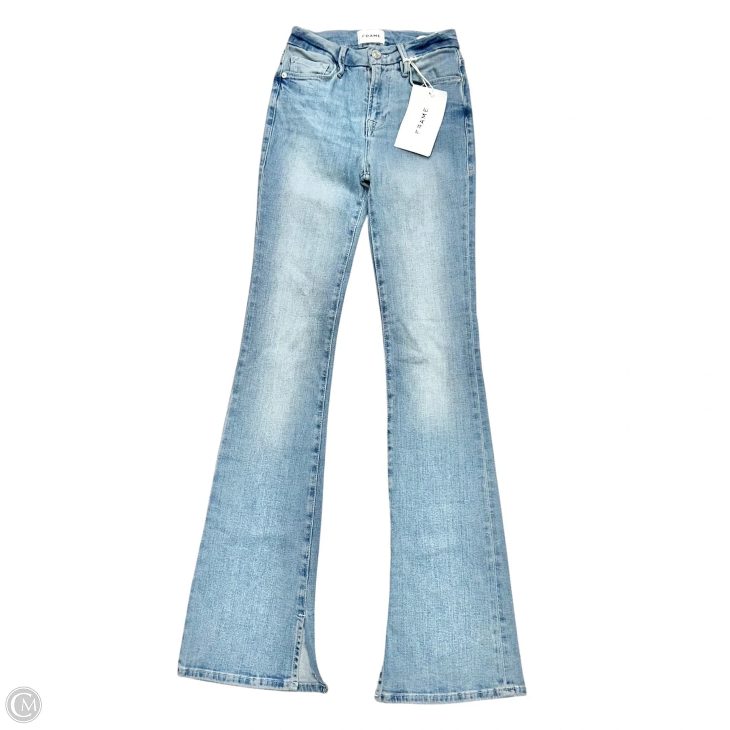 Jeans Boot Cut By Frame In Blue Denim, Size: 0