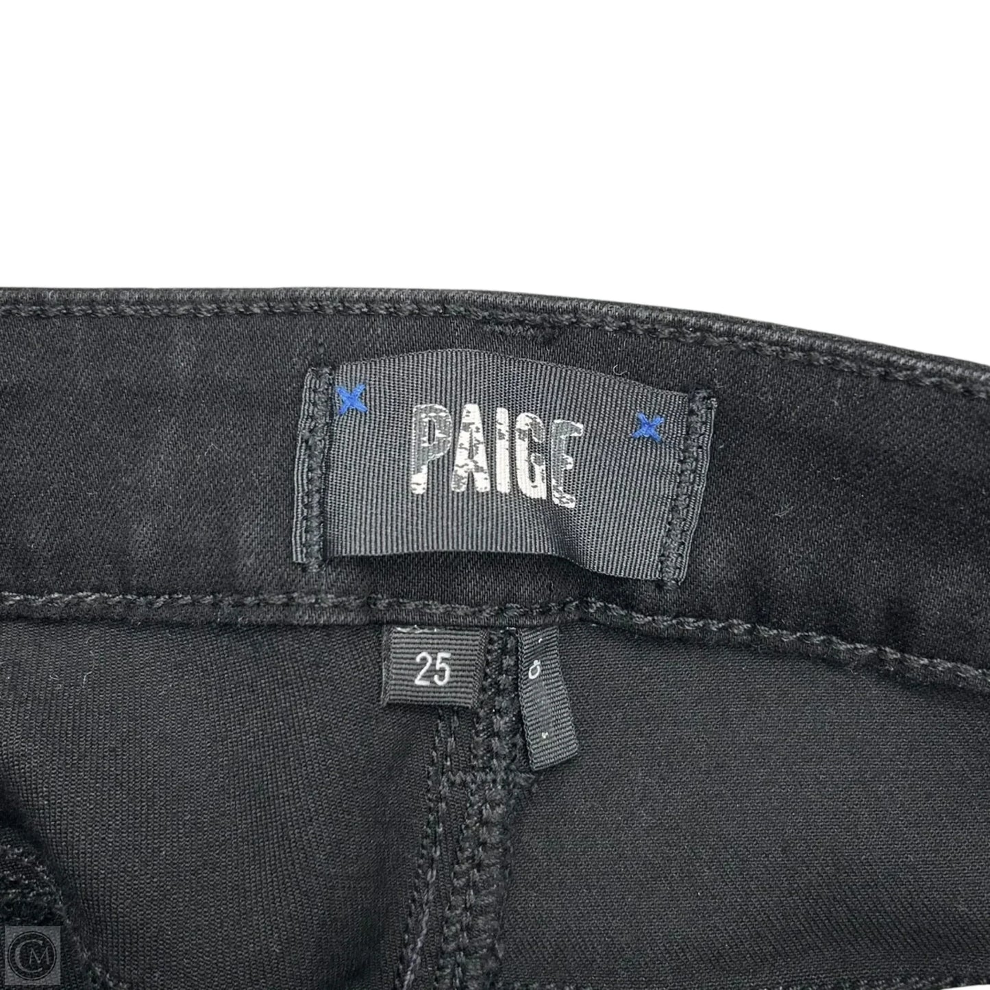 Jeans Straight By Paige In Black, Size: 0