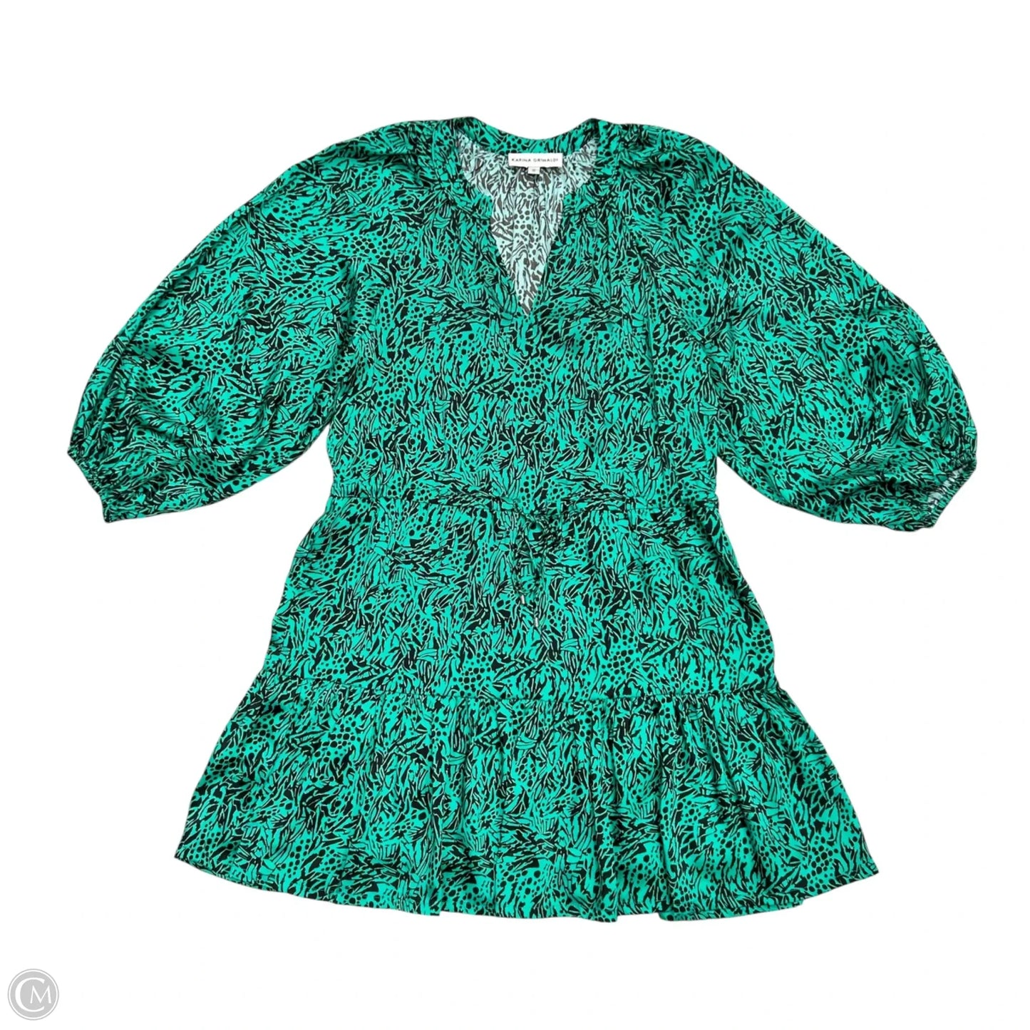 Dress Casual Short By Karina Grimaldi In Black & Green, Size: S