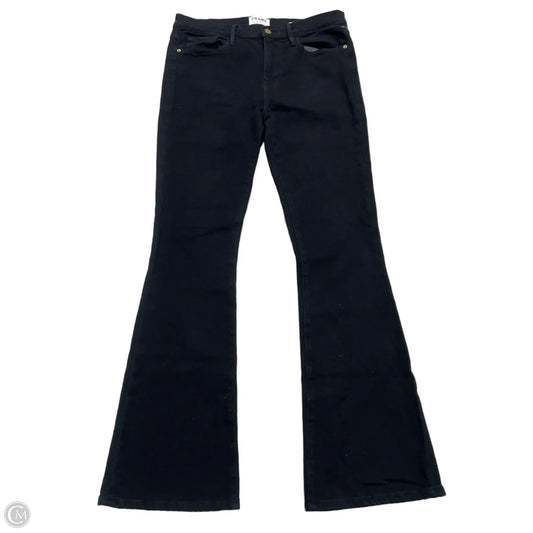 Jeans Flared By Frame In Black, Size: 8