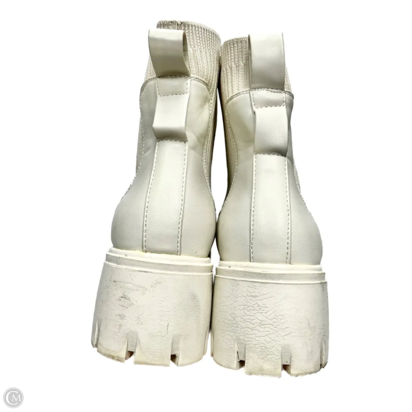 Boots Ankle Heels By Dream Paris In Cream, Size: 7.5