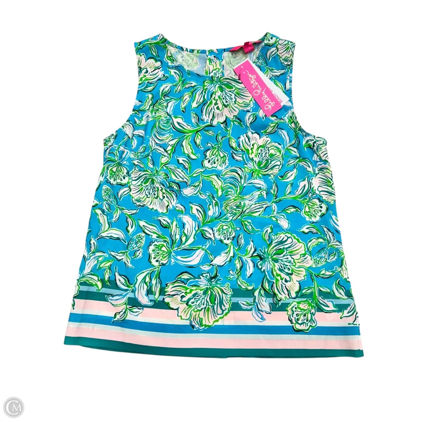 Top Sleeveless Designer By Lilly Pulitzer In Blue & Green, Size: S