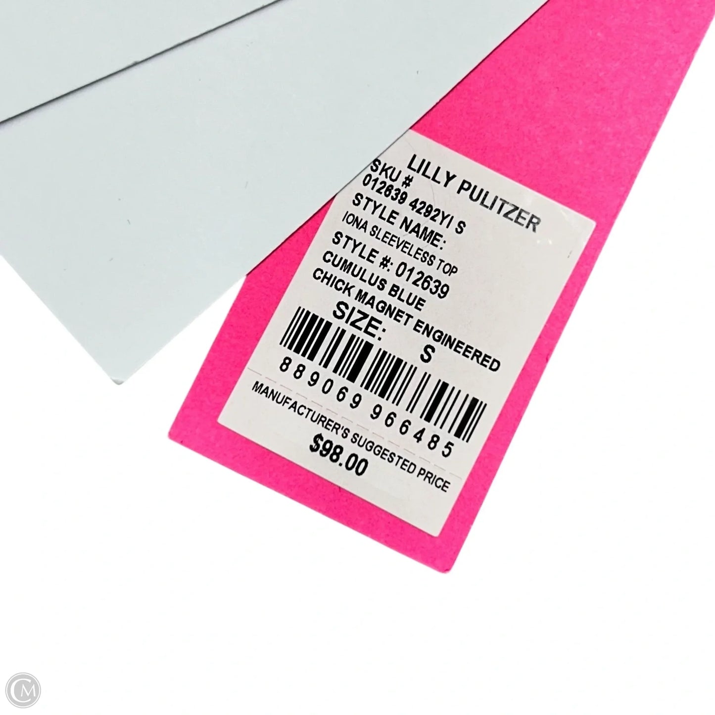 Top Sleeveless Designer By Lilly Pulitzer In Blue & Green, Size: S