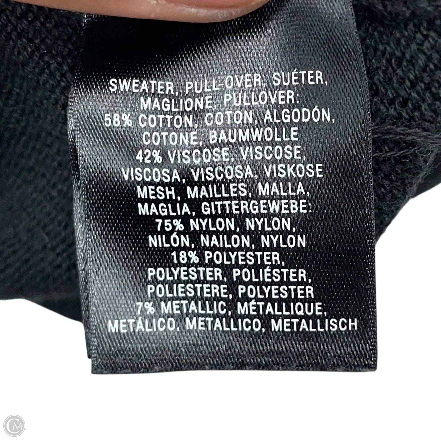 Sweater Cardigan By Knitted And Knotted In Black & Silver, Size: S