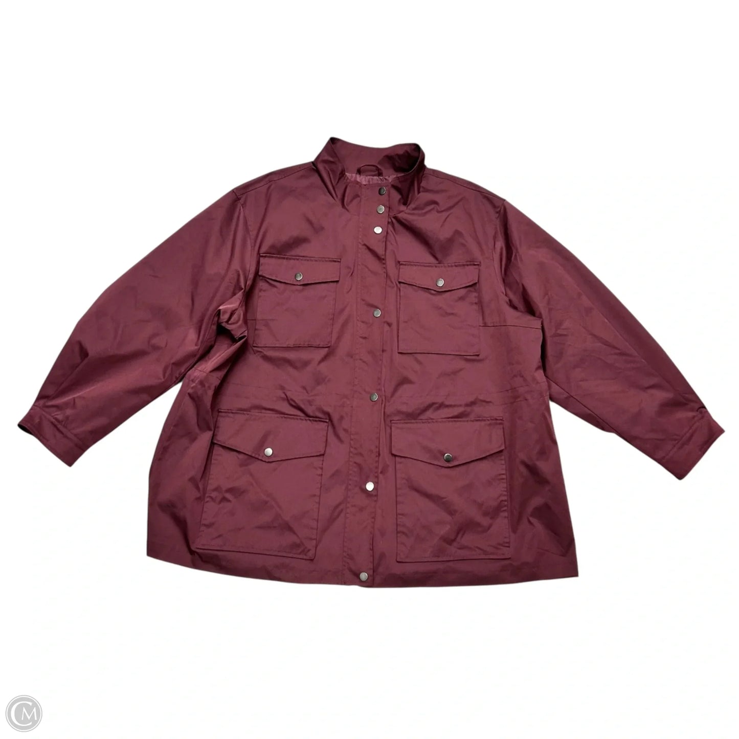 Jacket Utility By Lane Bryant In Maroon, Size: 4x