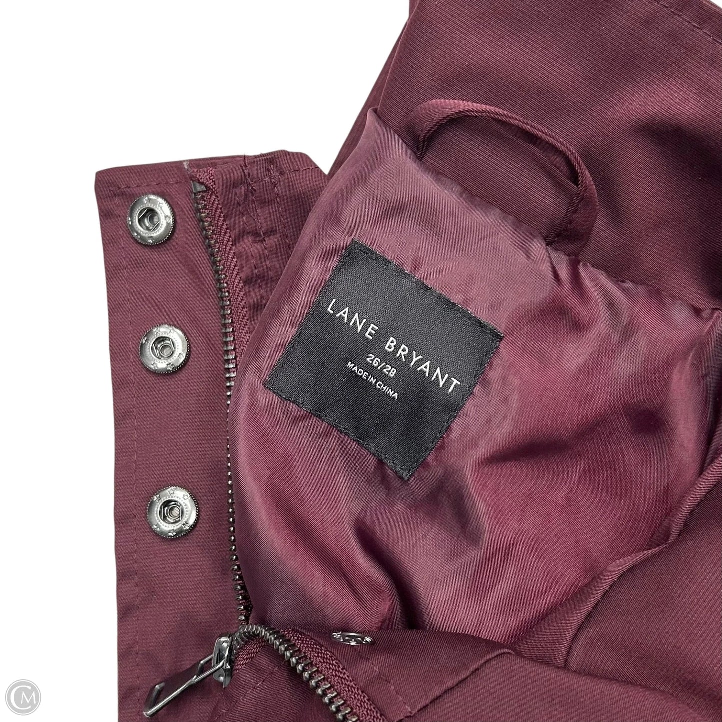 Jacket Utility By Lane Bryant In Maroon, Size: 4x