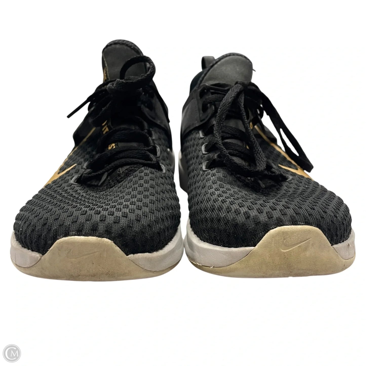 Shoes Athletic By Nike In Black & Gold, Size: 8.5