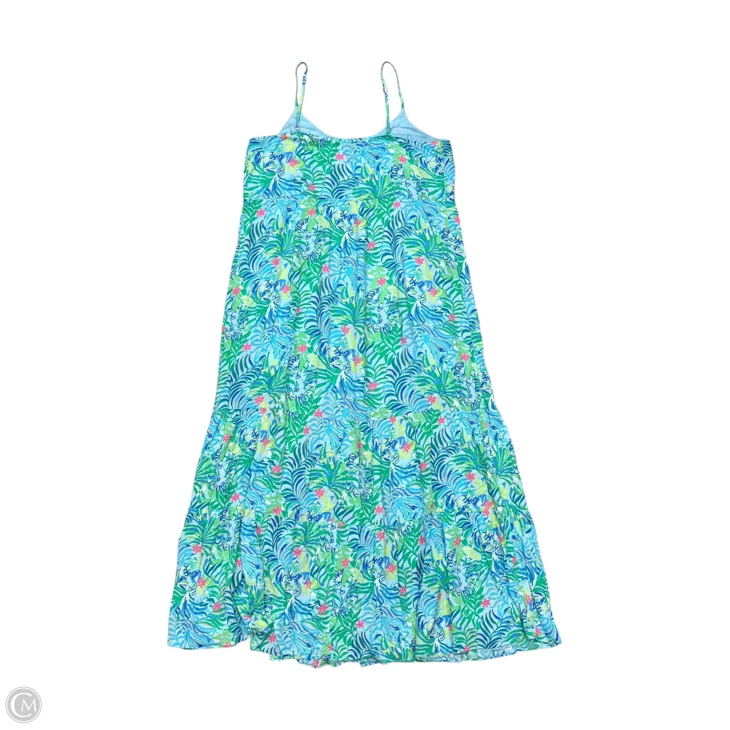 Dress Designer By Lilly Pulitzer In Blue & Green, Size: L