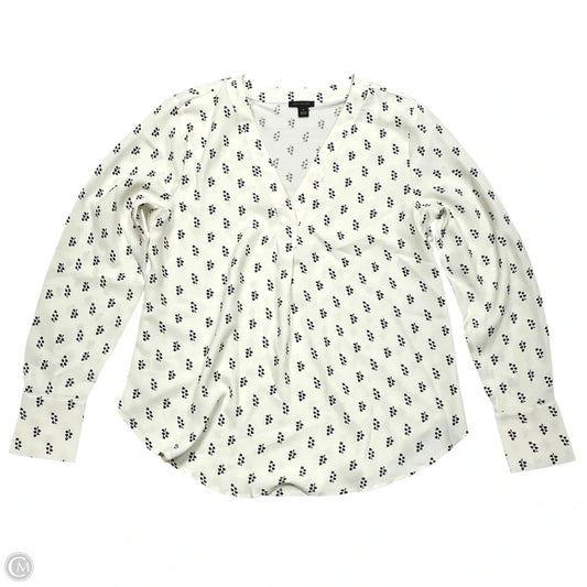 Top Long Sleeve By Ann Taylor In Black & White, Size: Xs