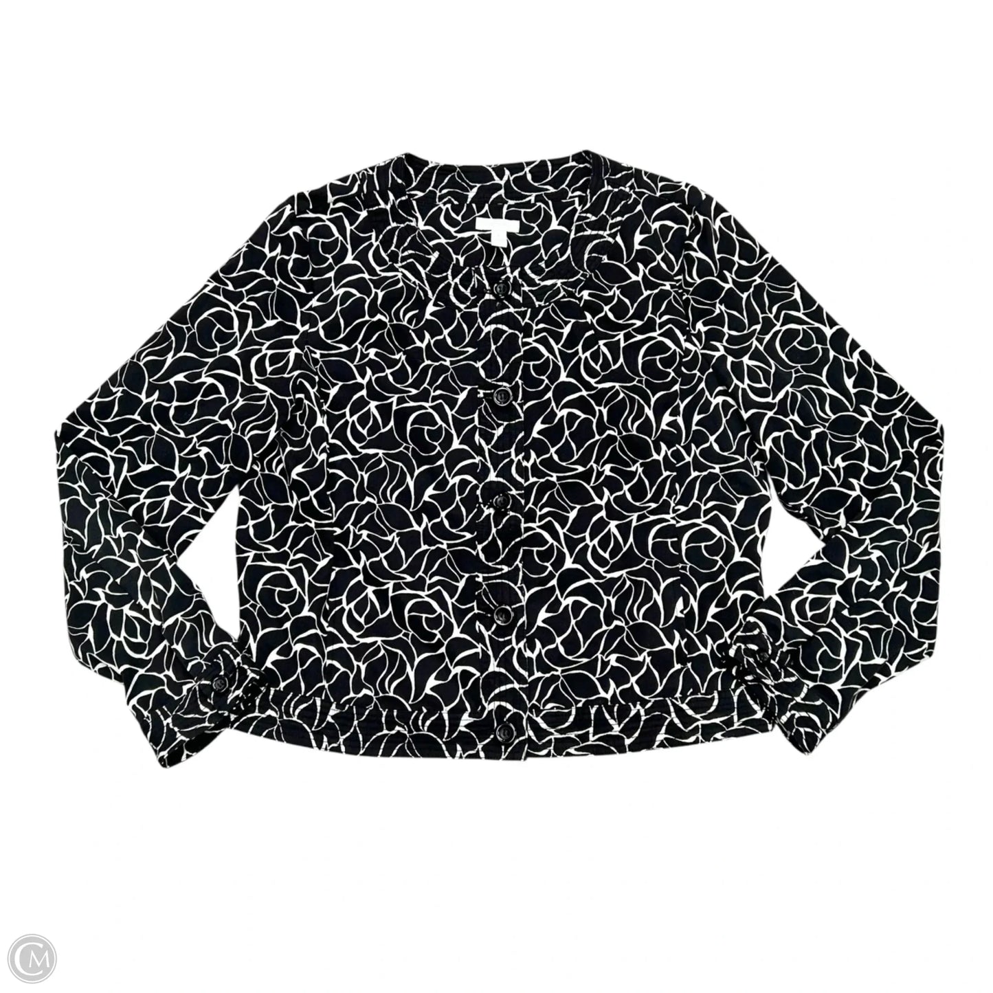 Blazer By Charter Club In Black & White, Size: Xl