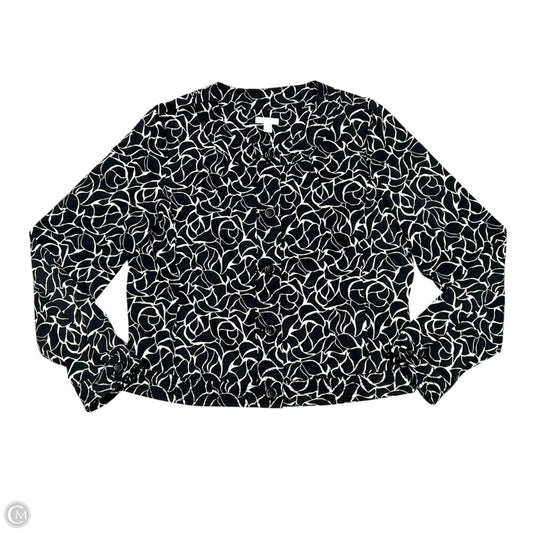 Blazer By Charter Club In Black & White, Size: Xl